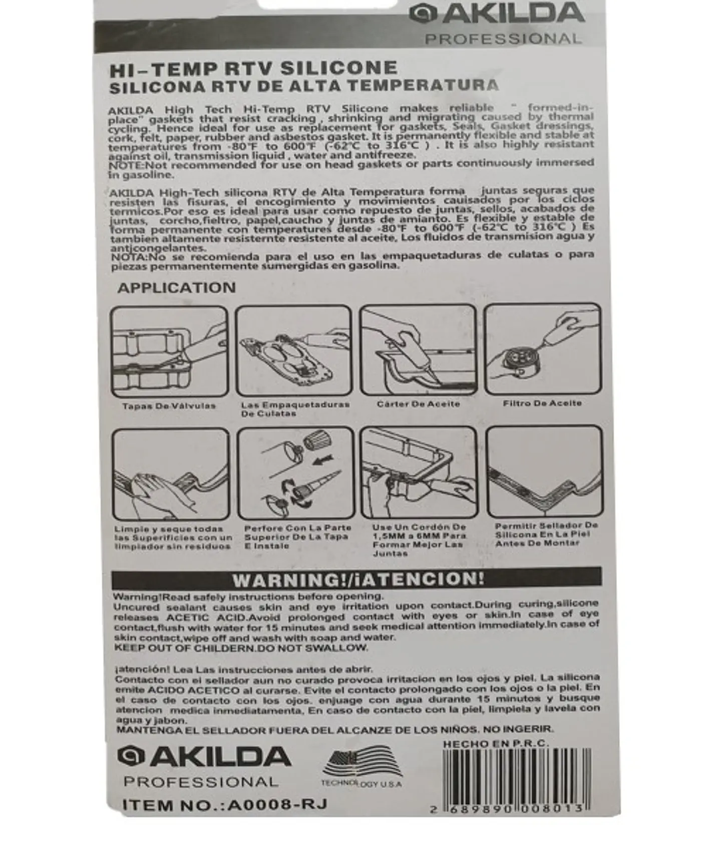 Silicona Automotriz Alta Temperatura Rojo | Sellador Motor 2