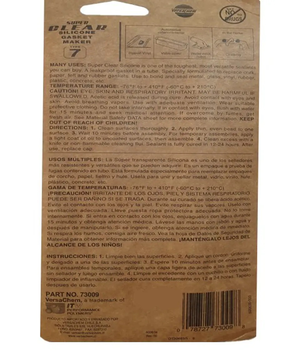 Silicona Automotriz Alta Temperatura Rojo | Sellador Motor 3