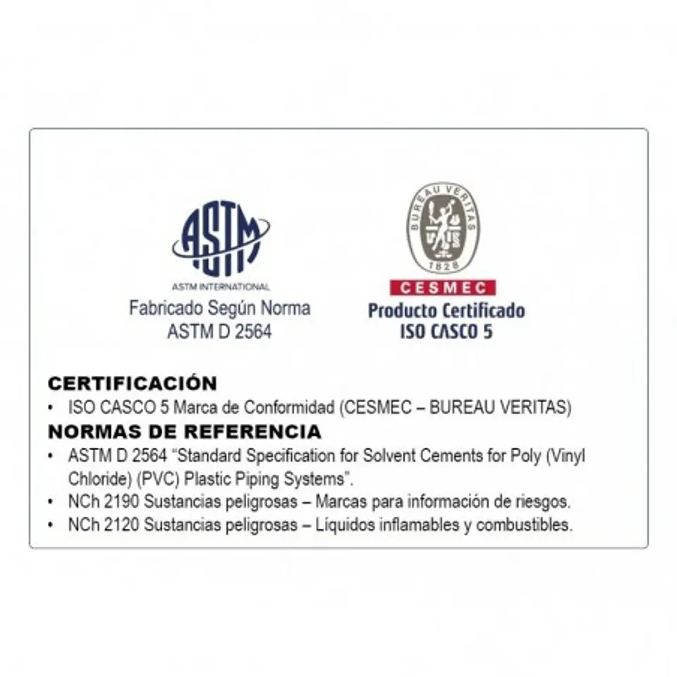 Adhesivo Para Tuberías Pvc Hoffens Pomo 60cc 2