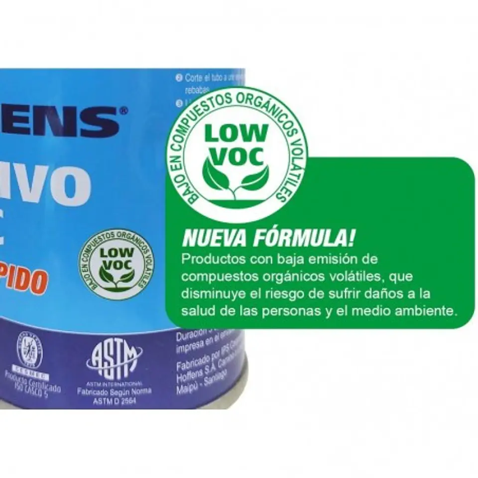 Adhesivo PVC Hoffens 240 cc Secado Rápido | Tuberías y Fittings 4
