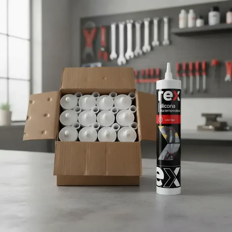 Silicona Rex Alta Temperatura Rojo 300ml 4