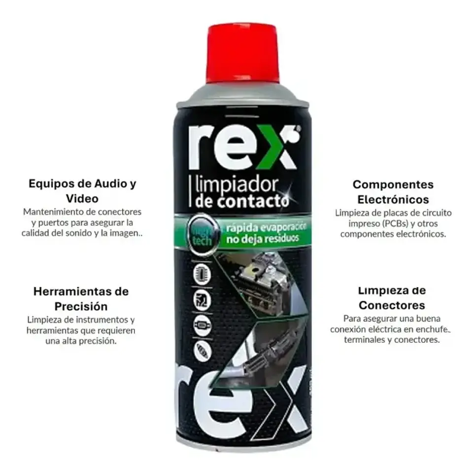 Limpiador De Contacto Multiuso Rex 400ml 5