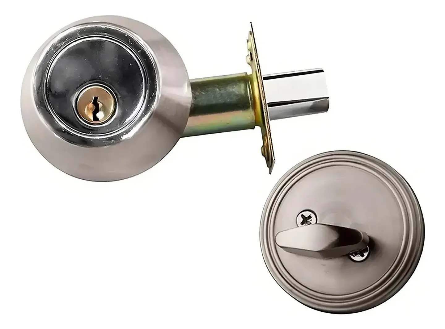 Cerradura Cerrojo Seguridad Acero Inoxidable Color Plateado 5