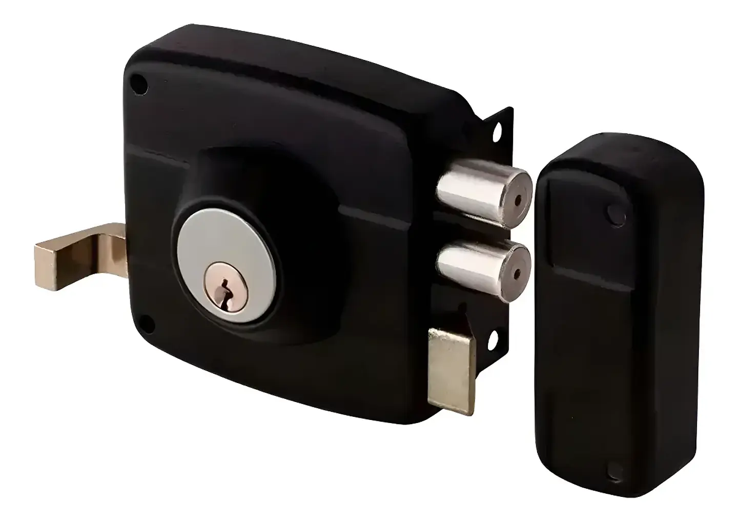 Cerradura Sobreponer Doble Cerrojo 35 mm para Fierro | Las Moritas 3