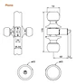 Cerradura Cilíndrica Pomo Puerta Dormitorio Bronce - Miniatura 3