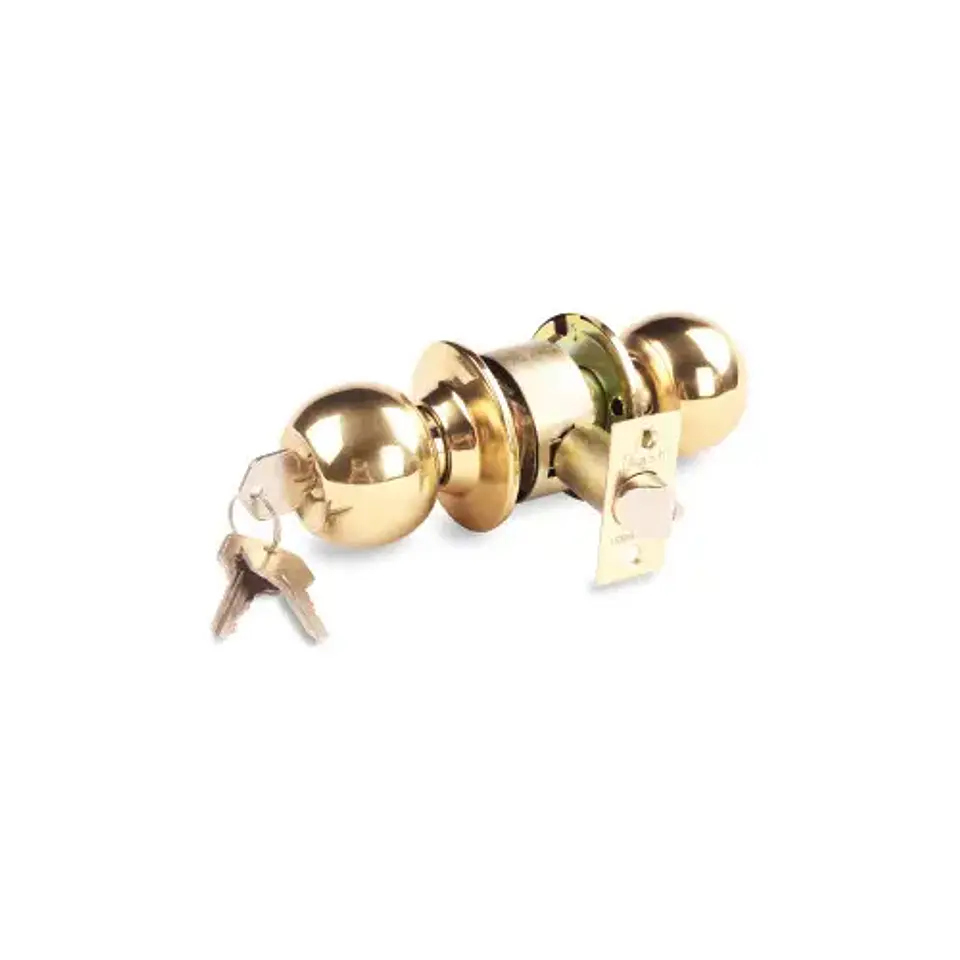 Cerradura Cilíndrica Pomo Puerta Dormitorio Bronce 1