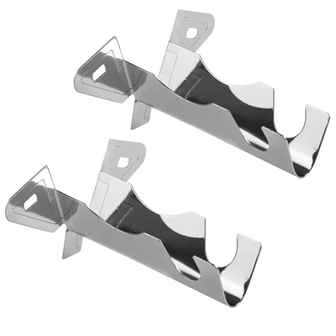 Soportes Para Barra De Cortina 12 Mm 2 Unidades Cromado
