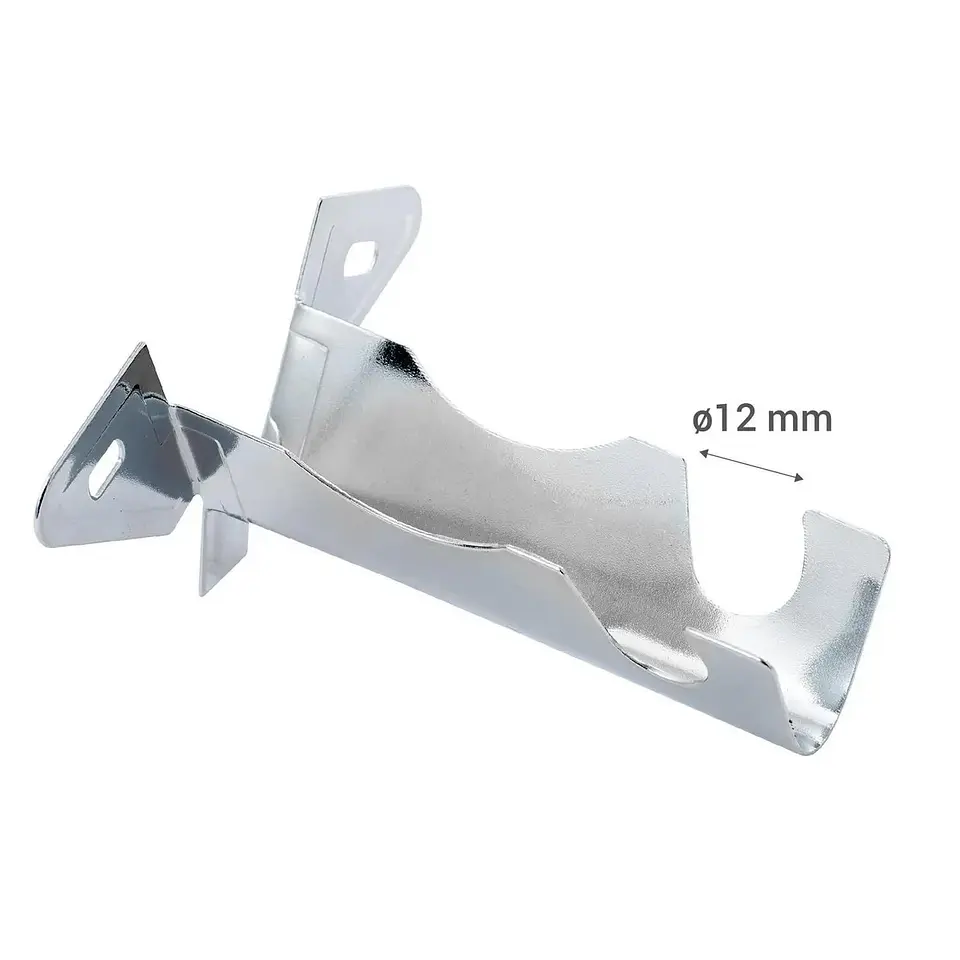Soportes Para Barra De Cortina 12 Mm 2 Unidades Cromado 4