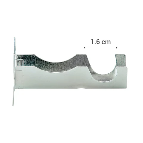 Soportes para Barra de Cortina 16 mm – 2 Unidades Cromado
