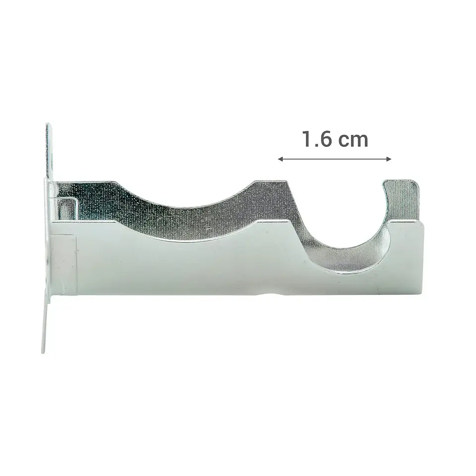 Soportes para Barra de Cortina 16 mm – 2 Unidades Cromado 1