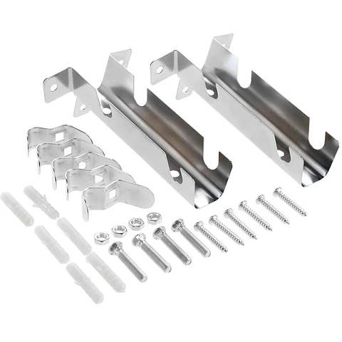 Soportes Doble Para Barra De Cortina 12 Mm 2 Unidades Plateado
