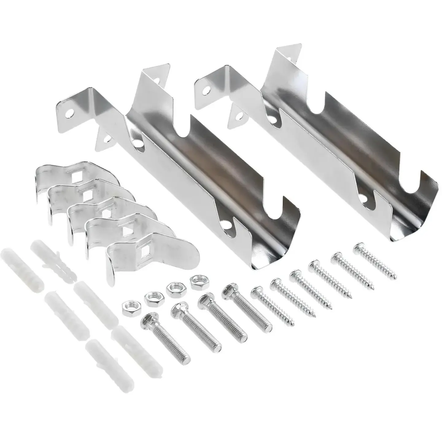 Soportes Doble Para Barra De Cortina 12 Mm 2 Unidades Plateado 2