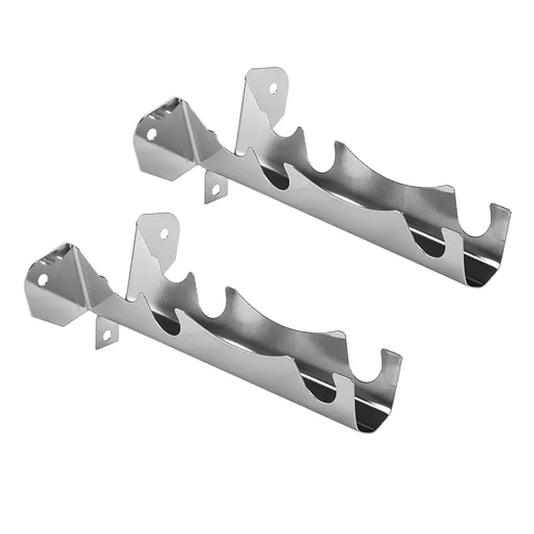 Soportes Dobles para Barra de Cortina 16 mm Plateado 