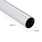 Tubo para Cortina Metálico 16 mm x 2,0 m – Barra Cromada - Miniatura 1