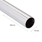 Tubo para Cortina Metálico 16 mm x 3,0 m – Barra Cromada - Miniatura 1