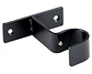 Soporte Simple Metálico para Tubo de Cortina a Muro 19 mm Negro - Miniatura 5