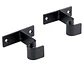 Soporte Simple Metálico para Tubo de Cortina a Muro 19 mm Negro - Miniatura 6