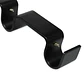 Soporte Doble Metálico para Tubo de Cortina 19 mm Negro - Miniatura 2