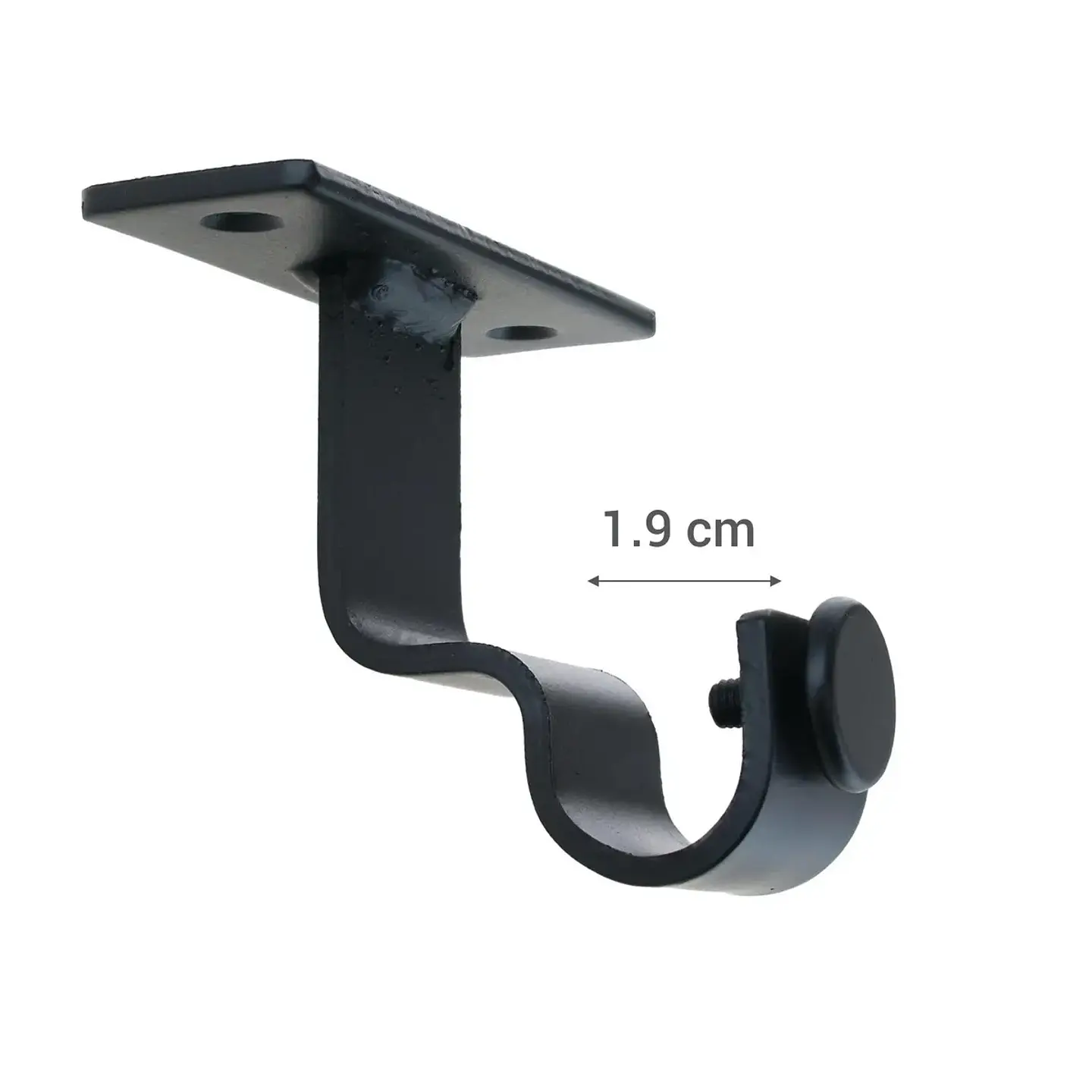Soporte Simple Metálico para Techo 19 mm Negro 1