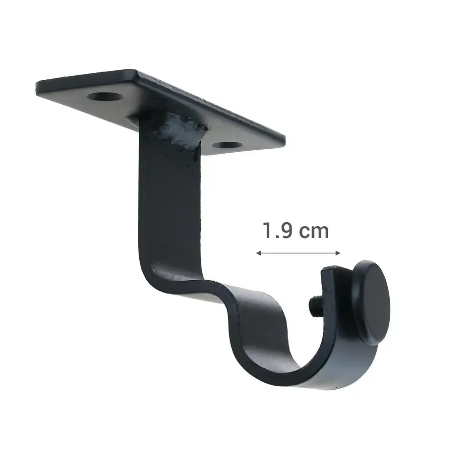 Soporte Simple Metálico para Techo 19 mm Negro 1