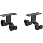 Soporte Doble Metálico para Techo 19 mm Negro - Miniatura 4