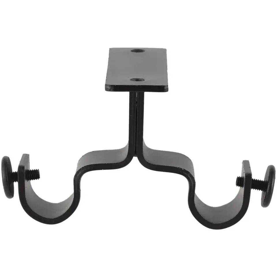 Soporte Doble Metálico para Techo 19 mm Negro 1