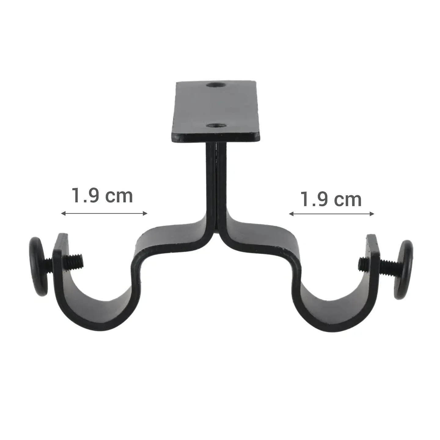 Soporte Doble Metálico para Techo 19 mm Negro 3