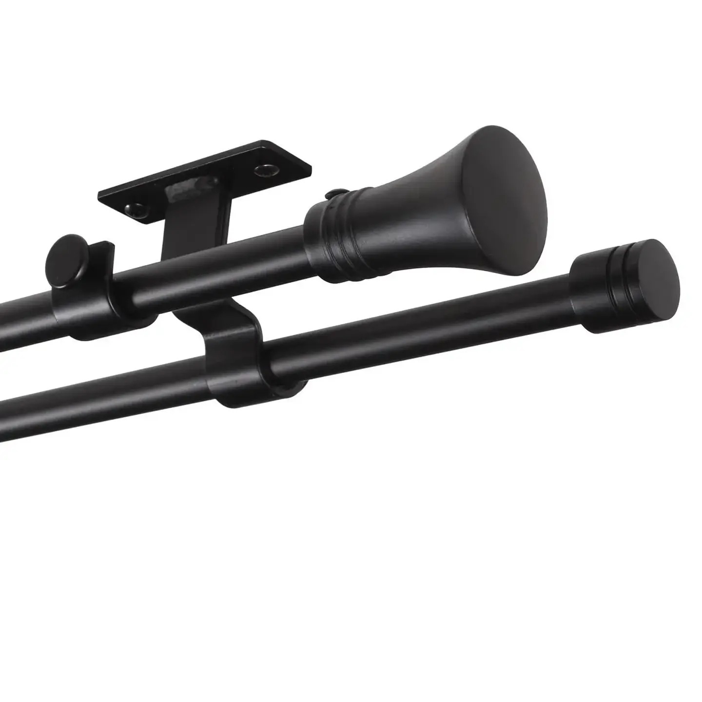 Soporte Doble Metálico para Techo 19 mm Negro 2