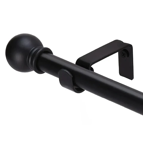 Tubo para cortina metal 19 mm Negro 1.5 m