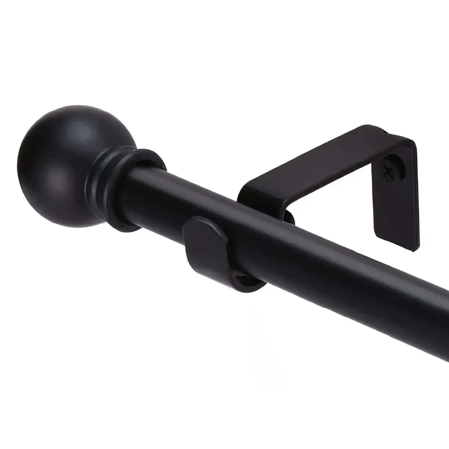 Tubo para cortina metal 19 mm Negro 1.5 m 2