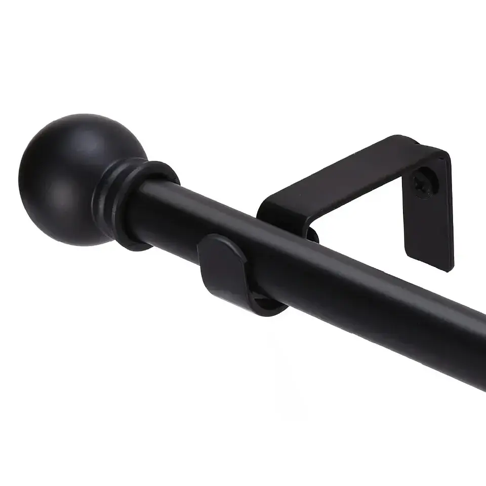Tubo para cortina metal 19 mm Negro 1.5 m 2