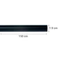 Tubo para cortina metal 19 mm Negro 1.5 m - Miniatura 1