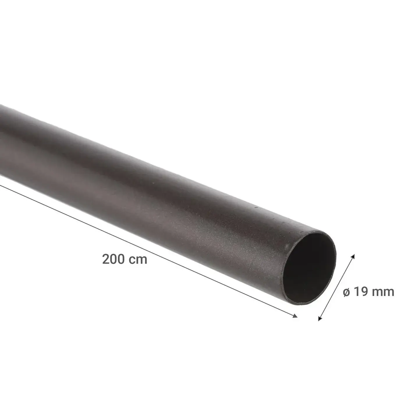 Tubo para Cortina Metálico 19 mm x 2 m Negro 1
