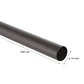 Tubo para Cortina Metálico 19 mm x 2 m Negro - Miniatura 1