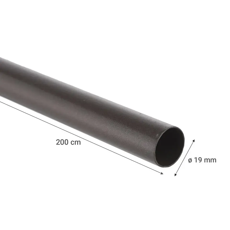 Tubo para Cortina Metálico 19 mm x 2 m Negro 1