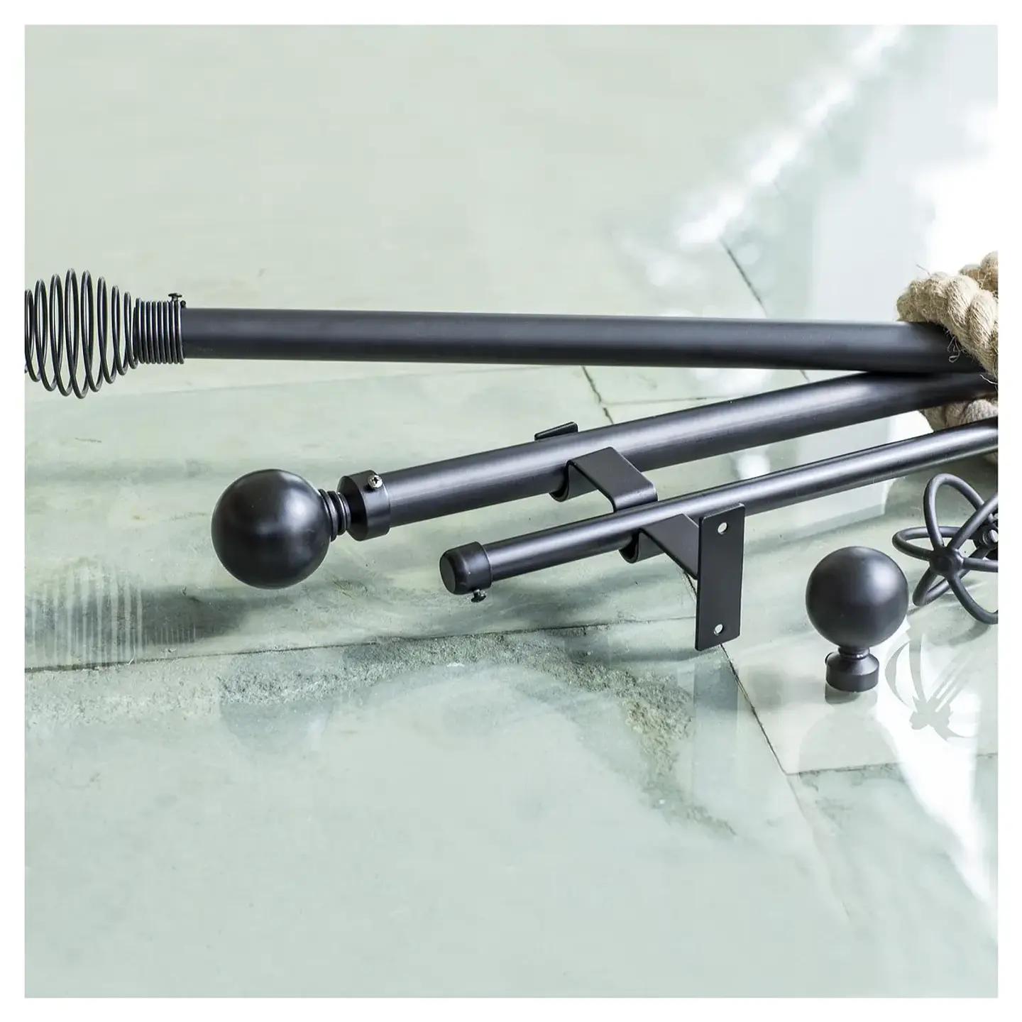 Tubo para Cortina Metálico 19 mm x 2 m Negro 3
