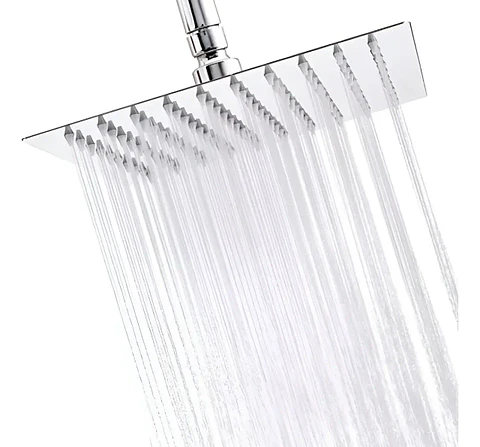 Cabezal Ducha Lluvia Regadera Cuadrado De Acero Inoxidable