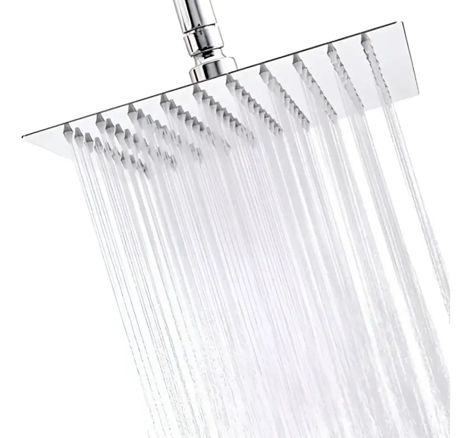 Cabezal Ducha Lluvia Regadera Cuadrado De Acero Inoxidable 1