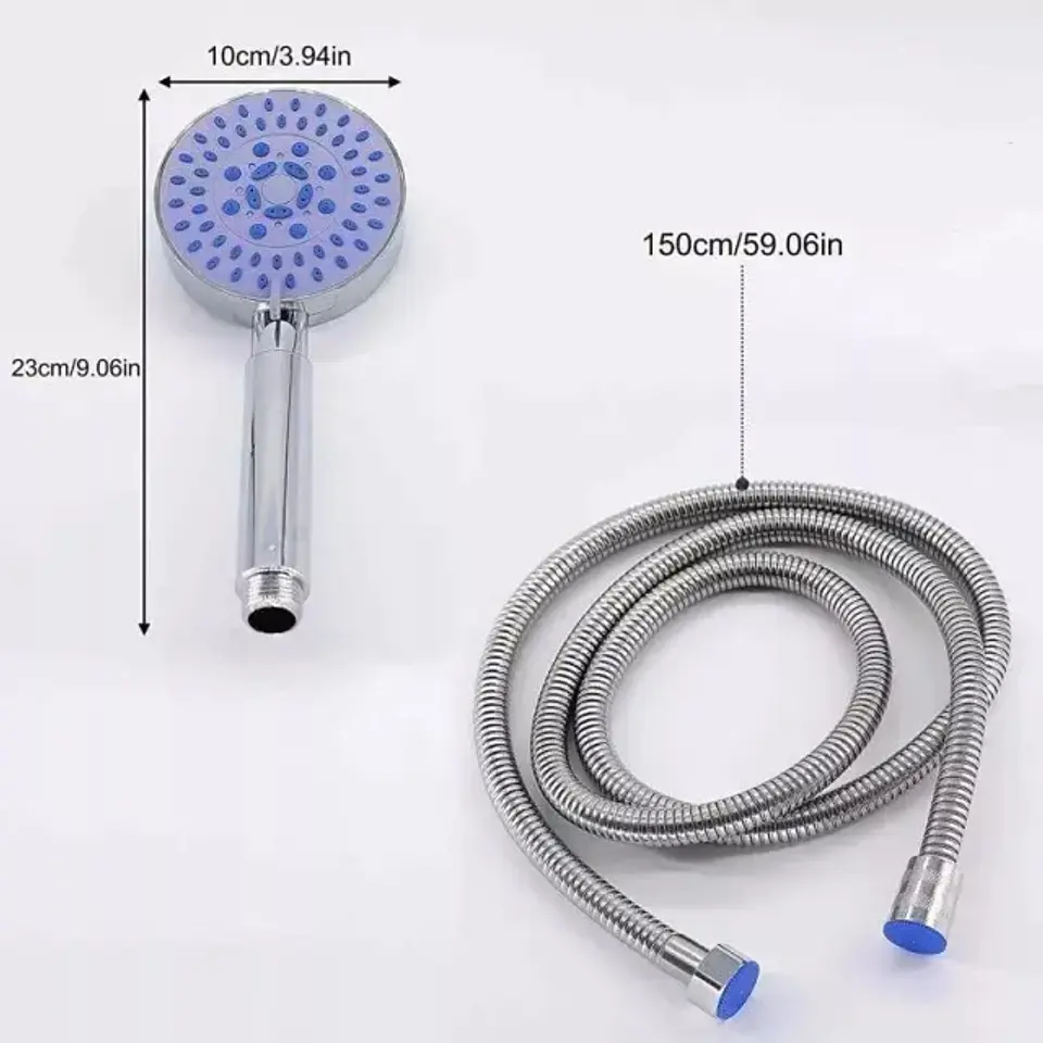Kit Mango Ducha Telefono + Manguera Flexible Agua 150cm 1