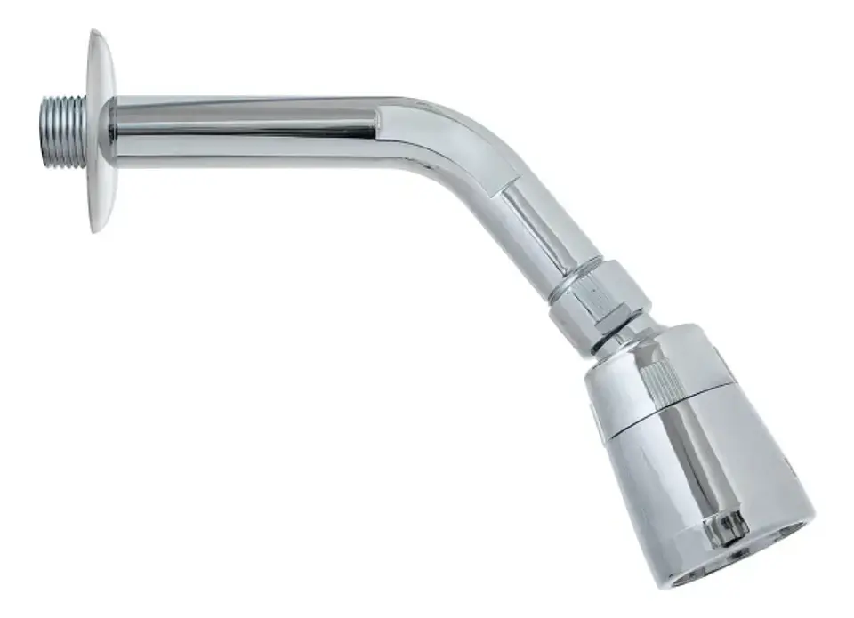 Brazo Ducha Cromada ABS Al Muro Con Difusor Cromado 3