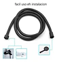 Manguera Flexible Negro Repuesto Ducha Extensible 2 Mtrs - Miniatura 2