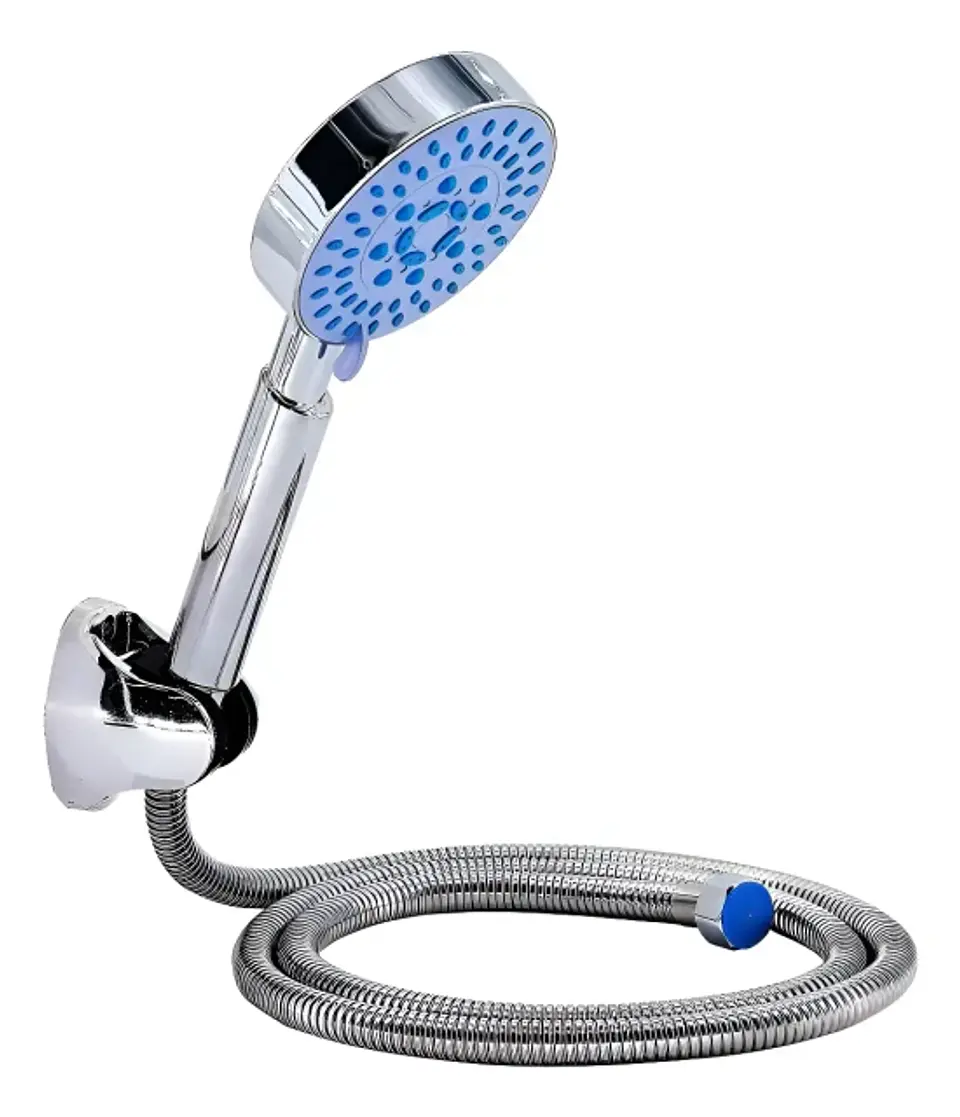Kit Mango Ducha Telefono + Manguera Flexible Agua 150cm 3