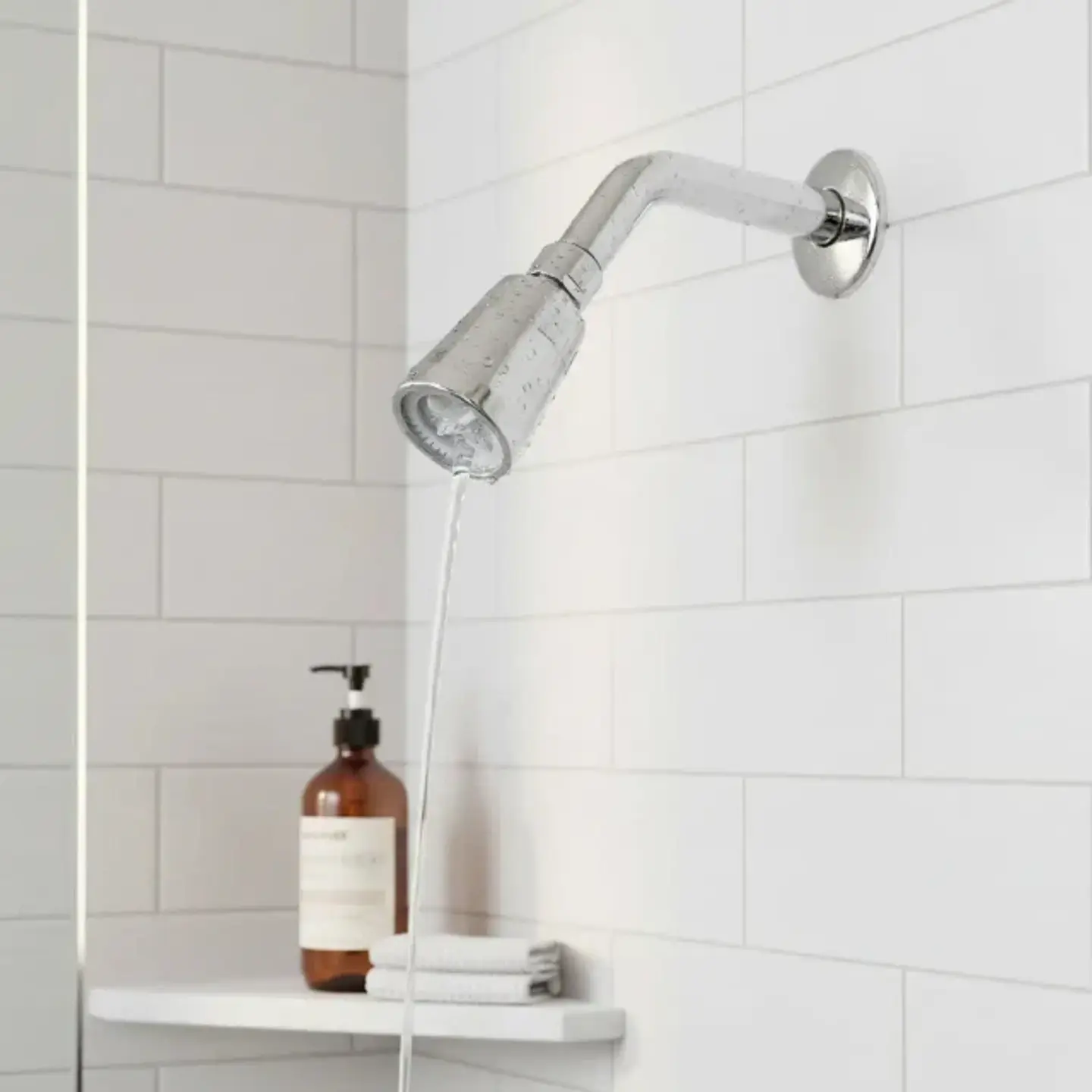 Brazo Ducha Cromada ABS Al Muro Con Difusor Cromado 1