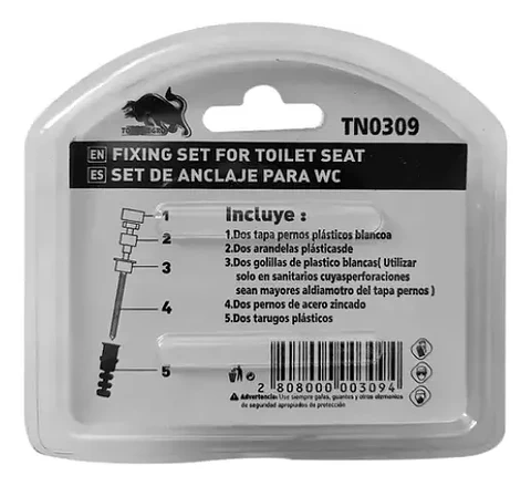 2 Set Perno Anclaje Para WC Fijacion Inodoro Pernos Tarugos