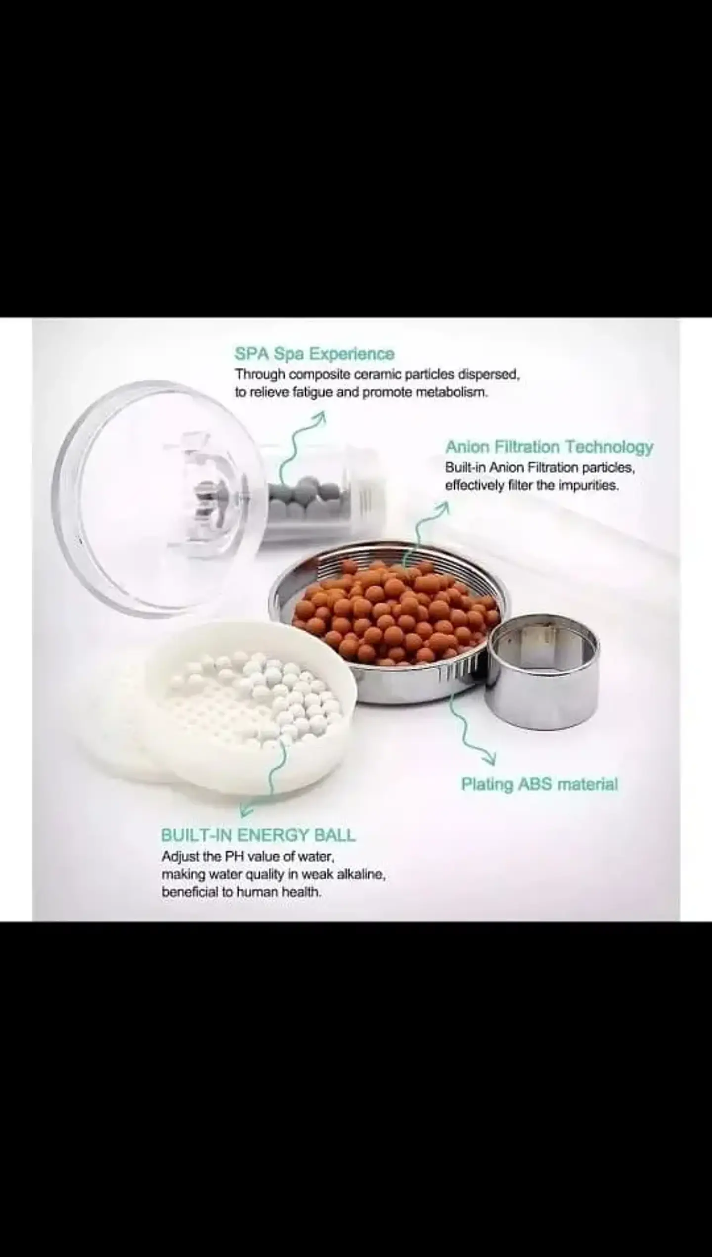 Cabezal Para Ducha Teléfono Ahorro Agua Spa Experience 4