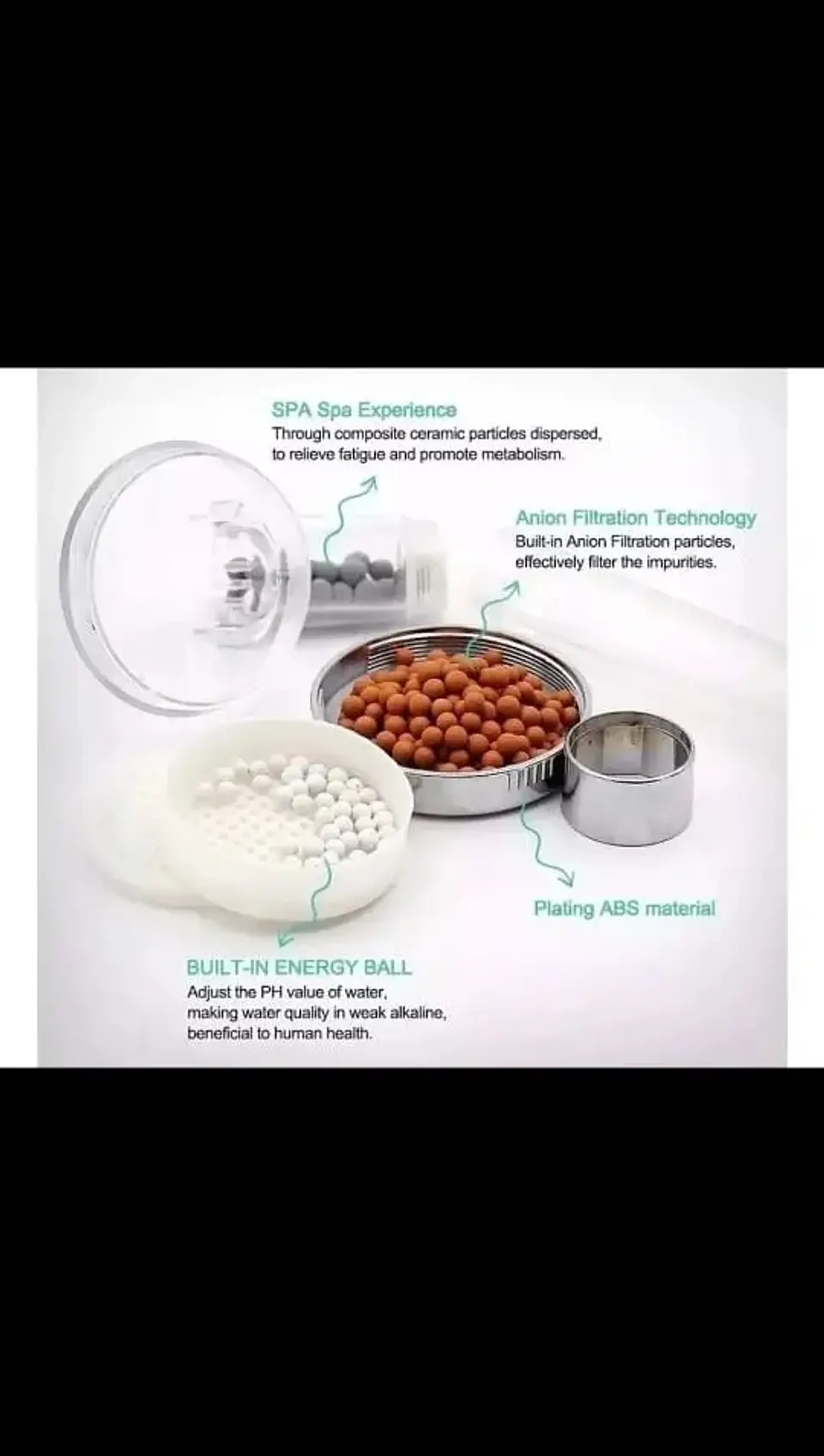 Cabezal Para Ducha Teléfono Ahorro Agua Spa Experience 4