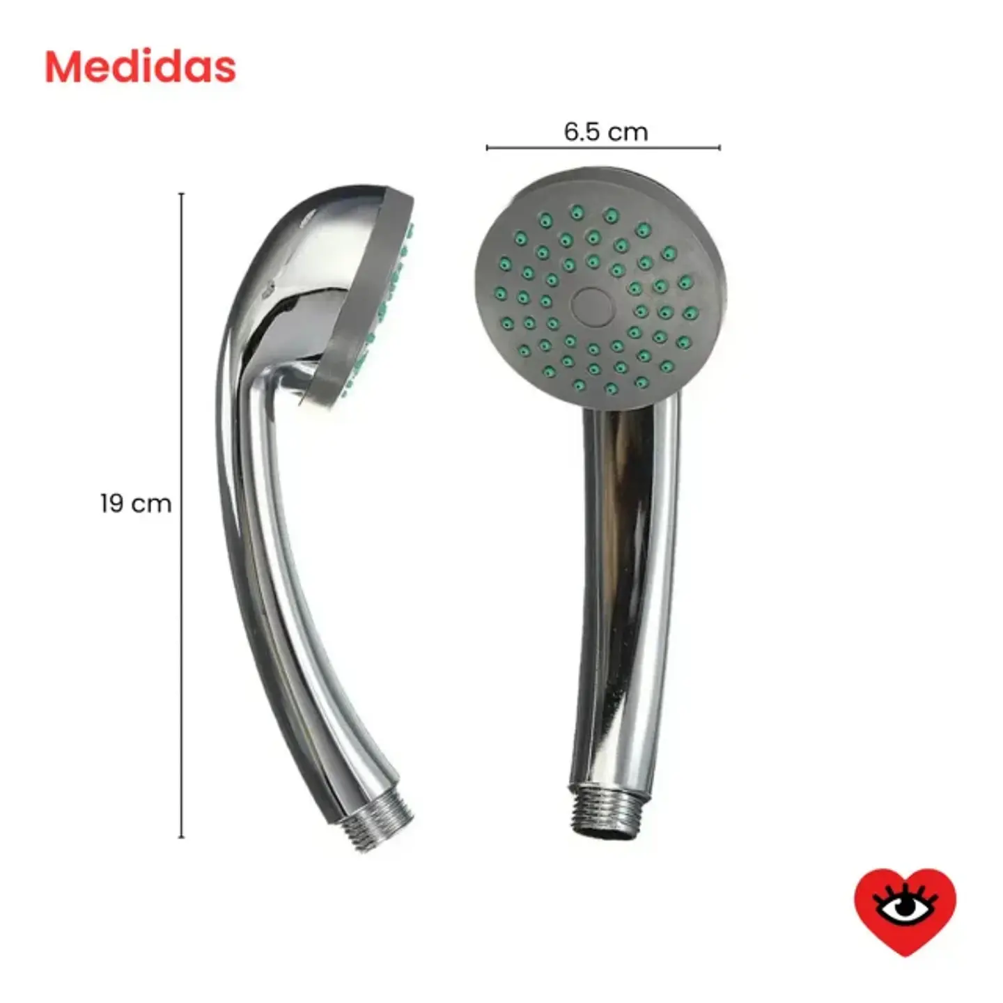 Duchador De Mano Cromado Lluvia Soporte Y Flexible 1,50m Color Plateado 7