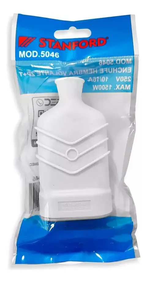 Enchufe Hembra Volante 2p + Tierra 10/16A Certificado Sec