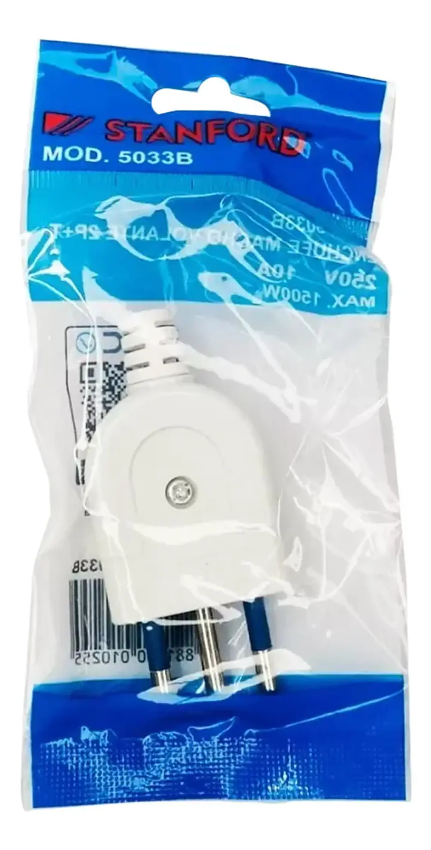 Enchufe Macho 2P + Tierra Stanford 10A Adaptador Eléctrico 4