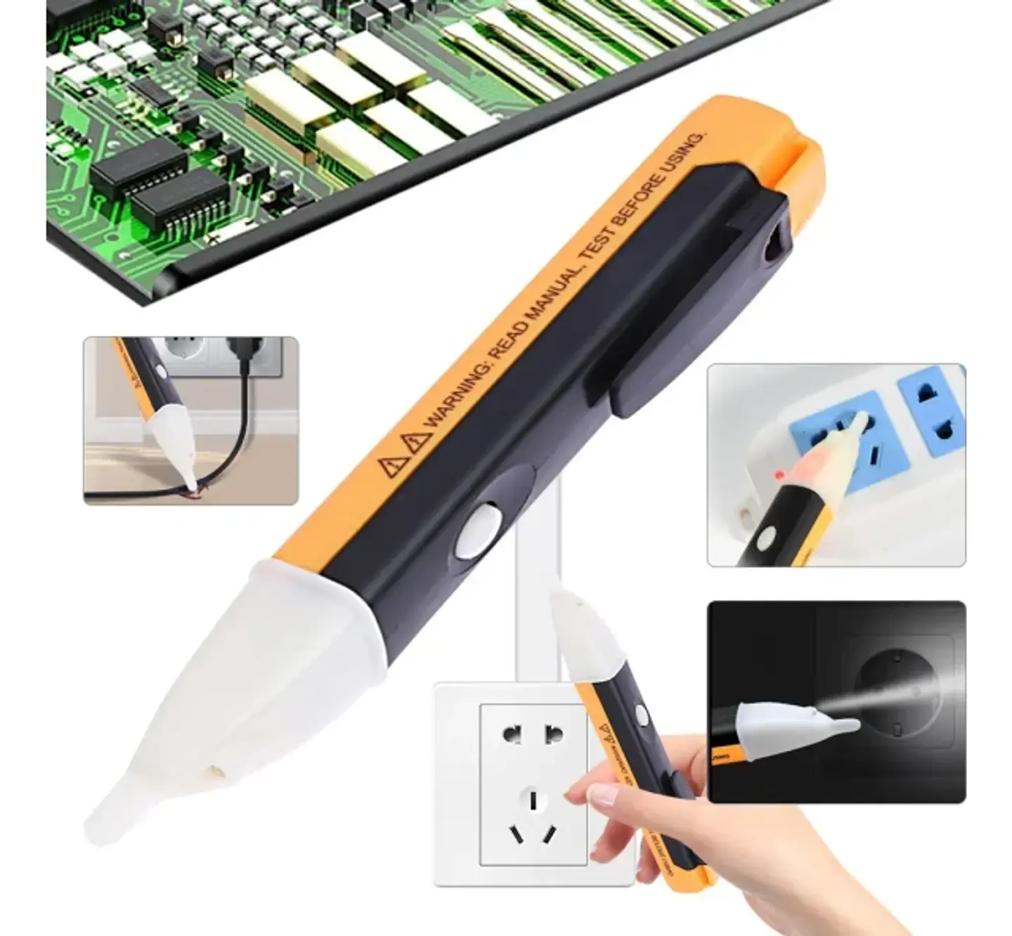 Tester Lápiz Luz Led Y Sonido Detecta De 90 A 1000v 6